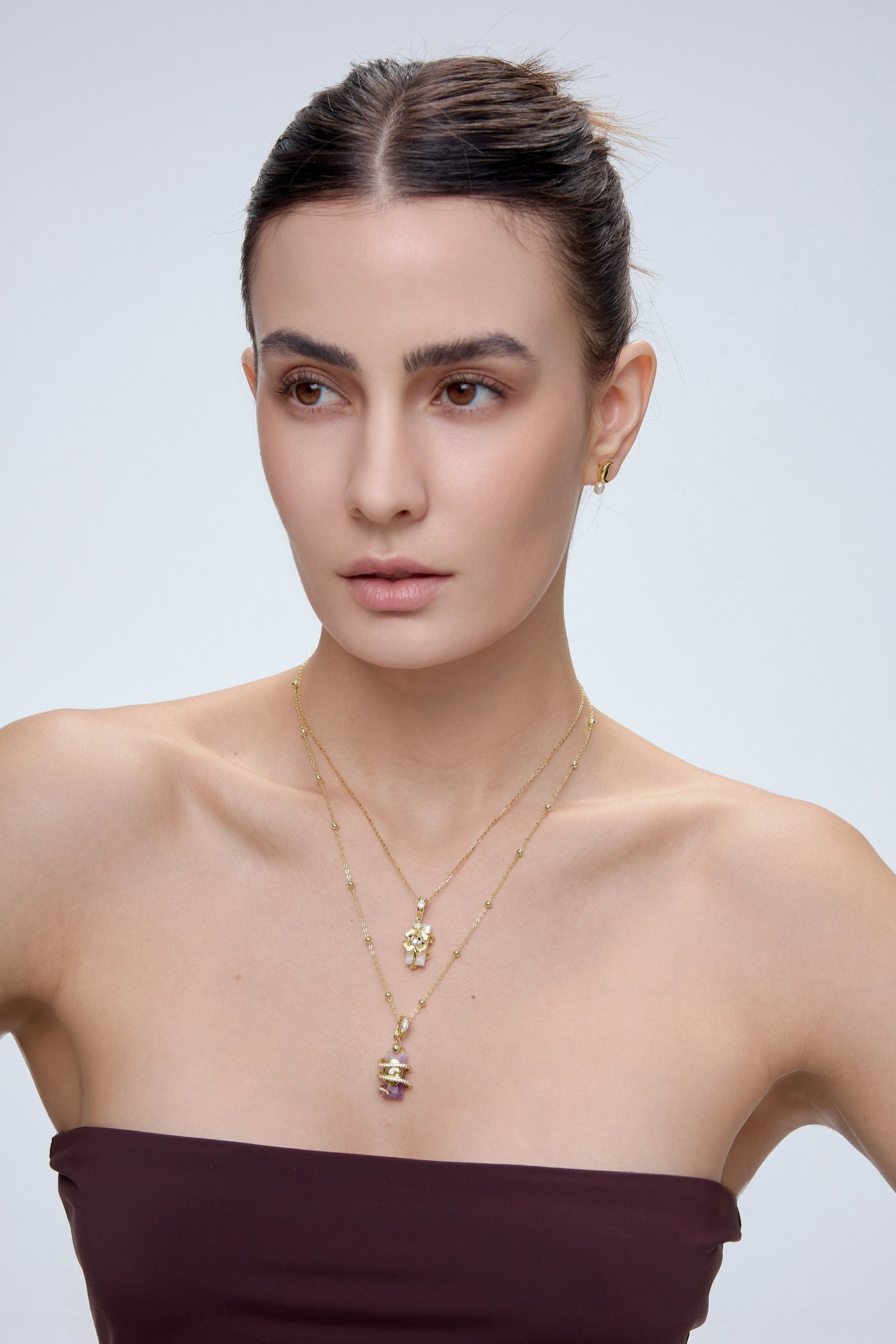 Model wearing jewelry