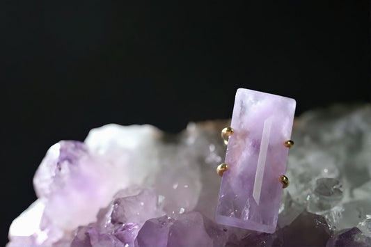 Lavender Amethyst healing crystal jewelry FREQNC atelier