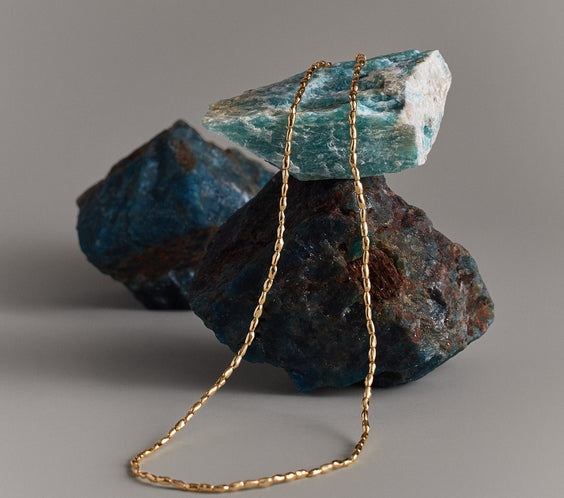 Argento Wishful Gold Necklace product flat lay - FREQNC