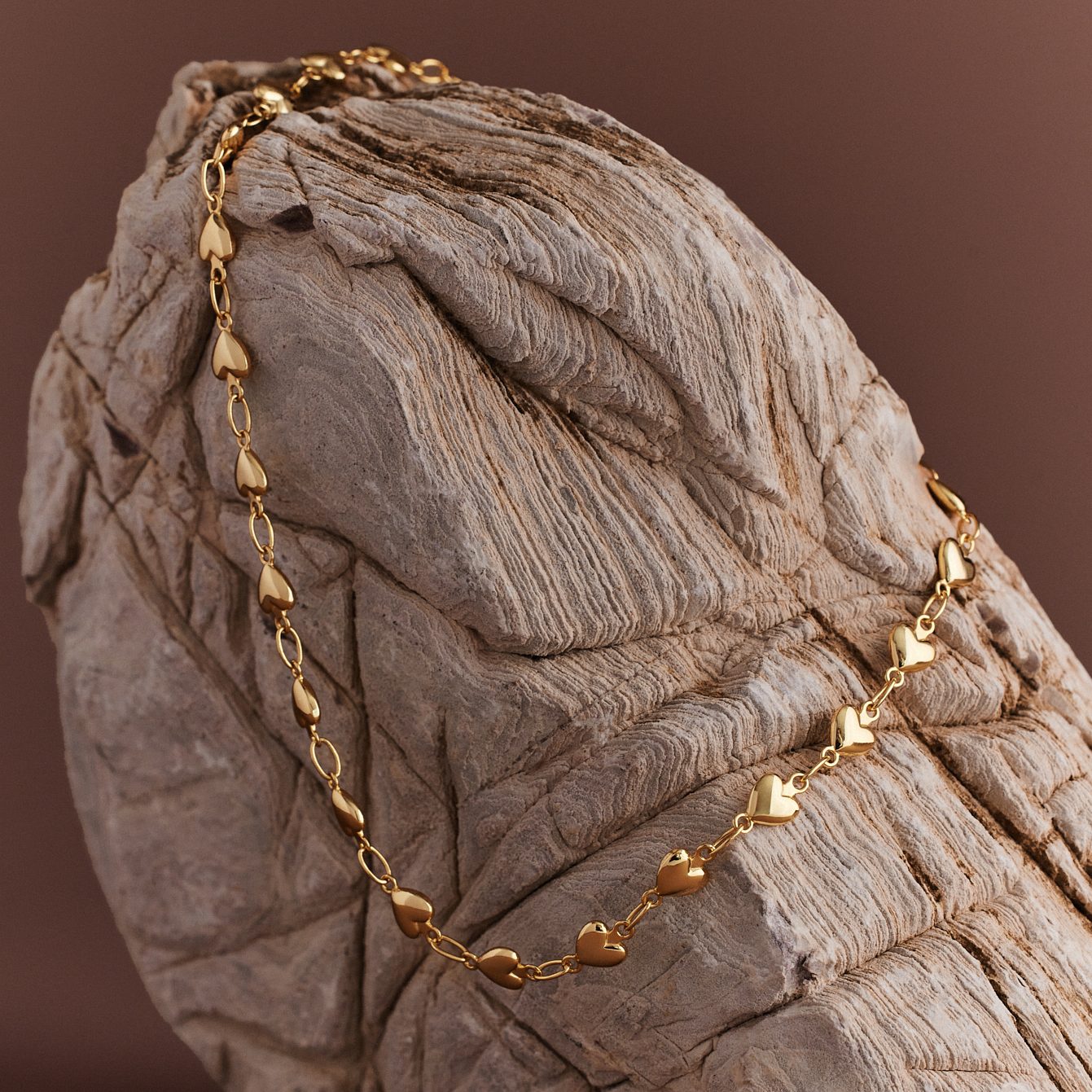 Amor Heart Necklace product flat lay close-up - FREQNC atelier