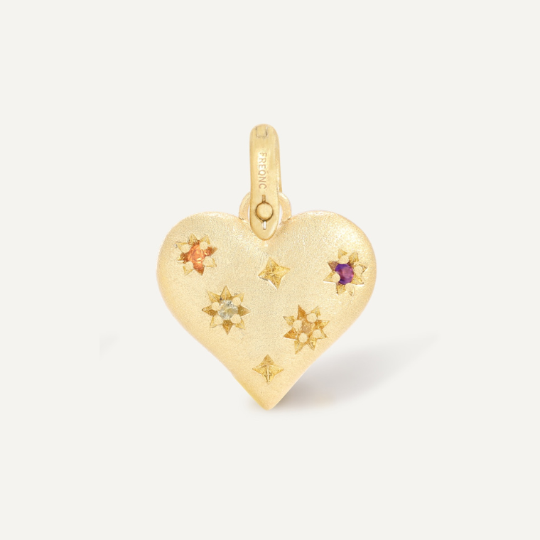Alchemy of Love Charm 7 chakra heart talisman pendant - FREQNC atelier