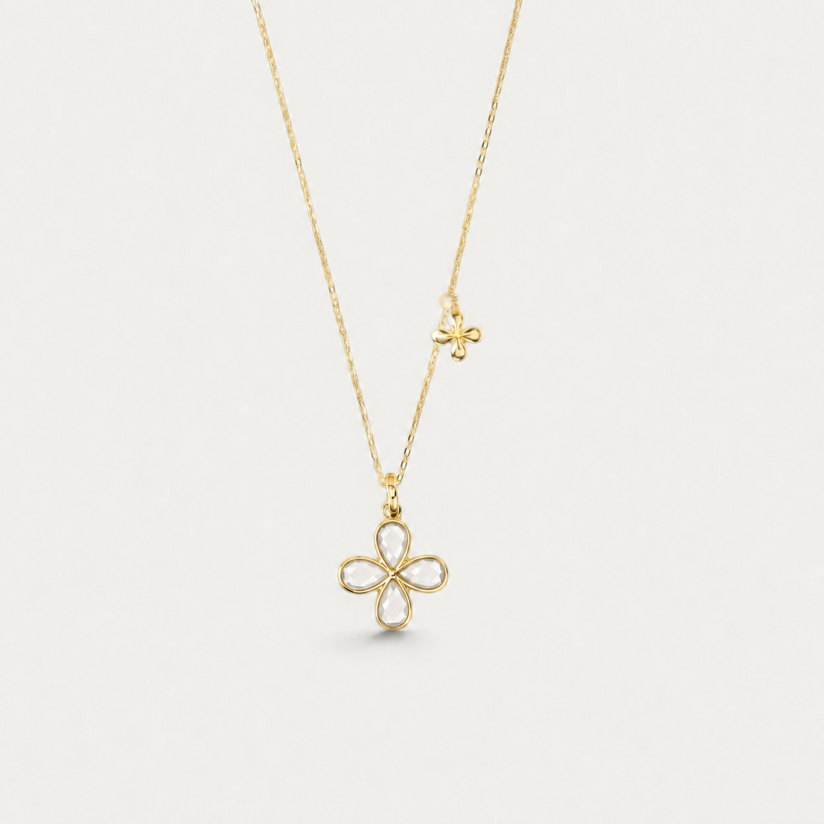 Cloveria Necklace — Clear Quartz