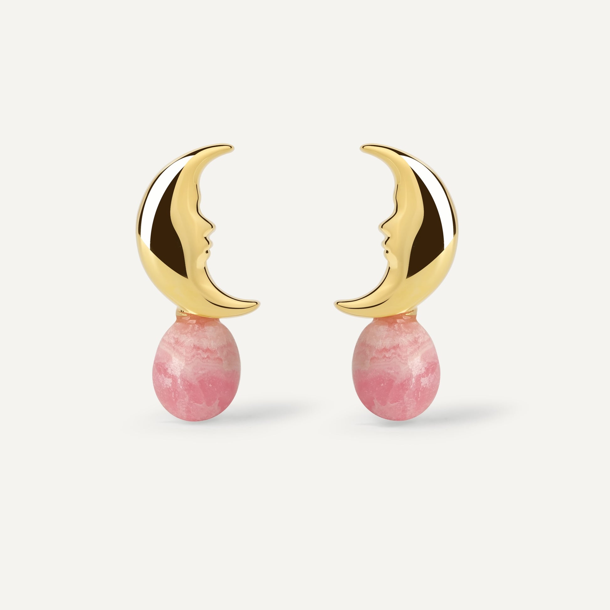 Moon Earrings with pearl crystal - FREQNC