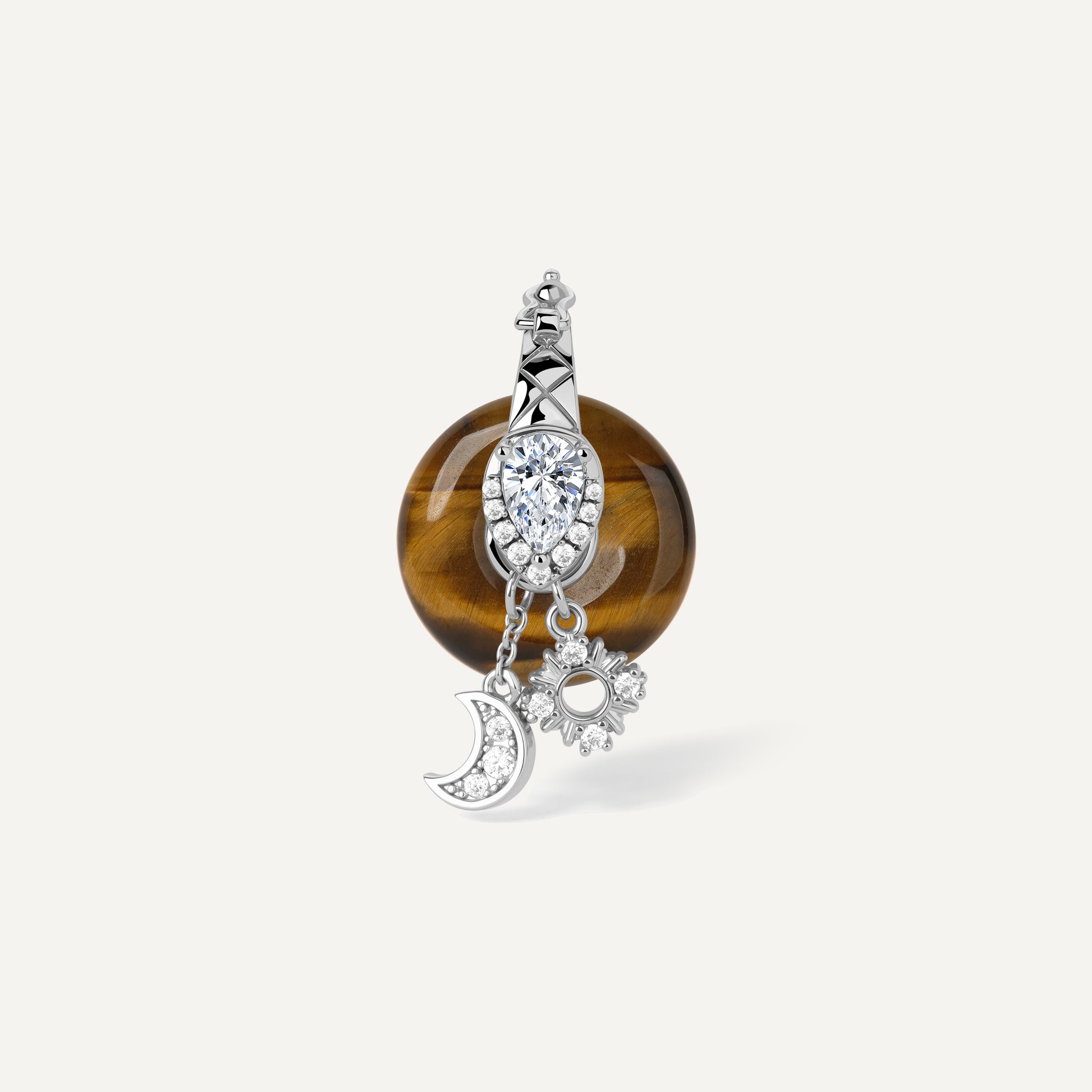 Ouroboros Crystal tiger's eye donut gemstone - FREQNC