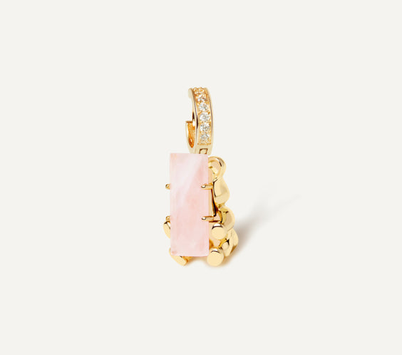 Cuddly Bear Charm Earring with tiger's eye crystal - FREQNC atelier