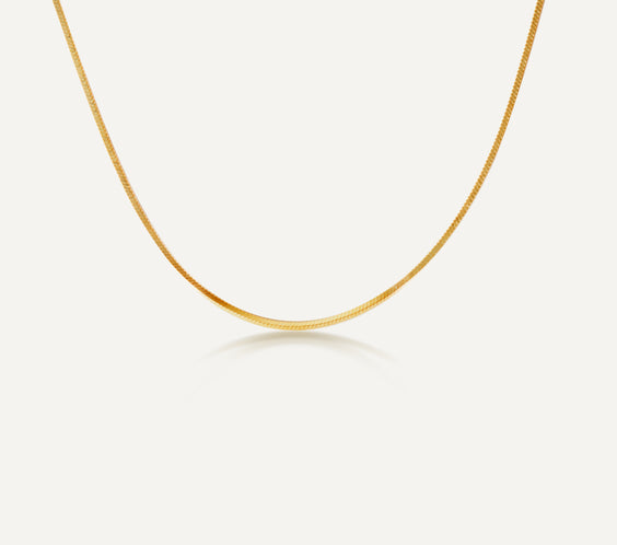 Argento Snake Chain flexible gold necklace sterling silver - FREQNC atelier