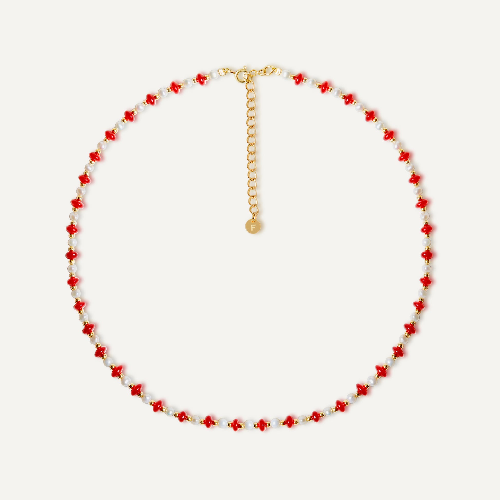 Cassie Carnelian and Pearl Necklace natural carnelian sterling silver - FREQNC atelier