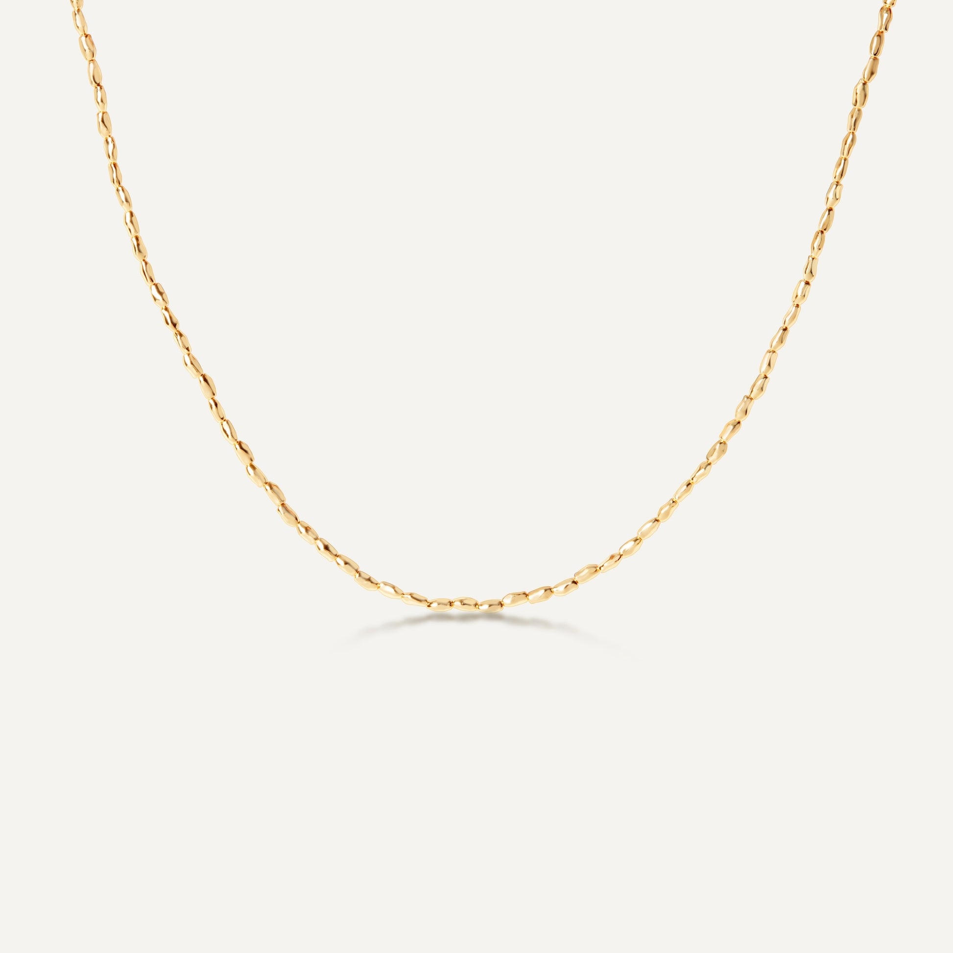 Argento Wishful gold bead necklace 18K gold plated 925 sterling silver - FREQNC