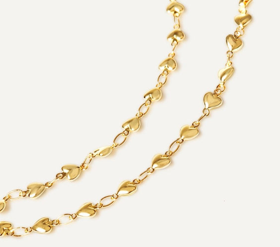Amor Heart Necklace heart motif chain detail - FREQNC