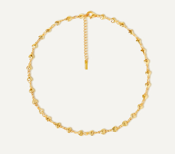 Amor Heart Necklace 18K gold-plated sterling silver heart pattern - FREQNC atelier