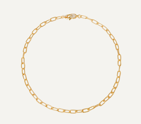 Baddie Buckle Necklace bold link chain sterling silver - FREQNC atelier