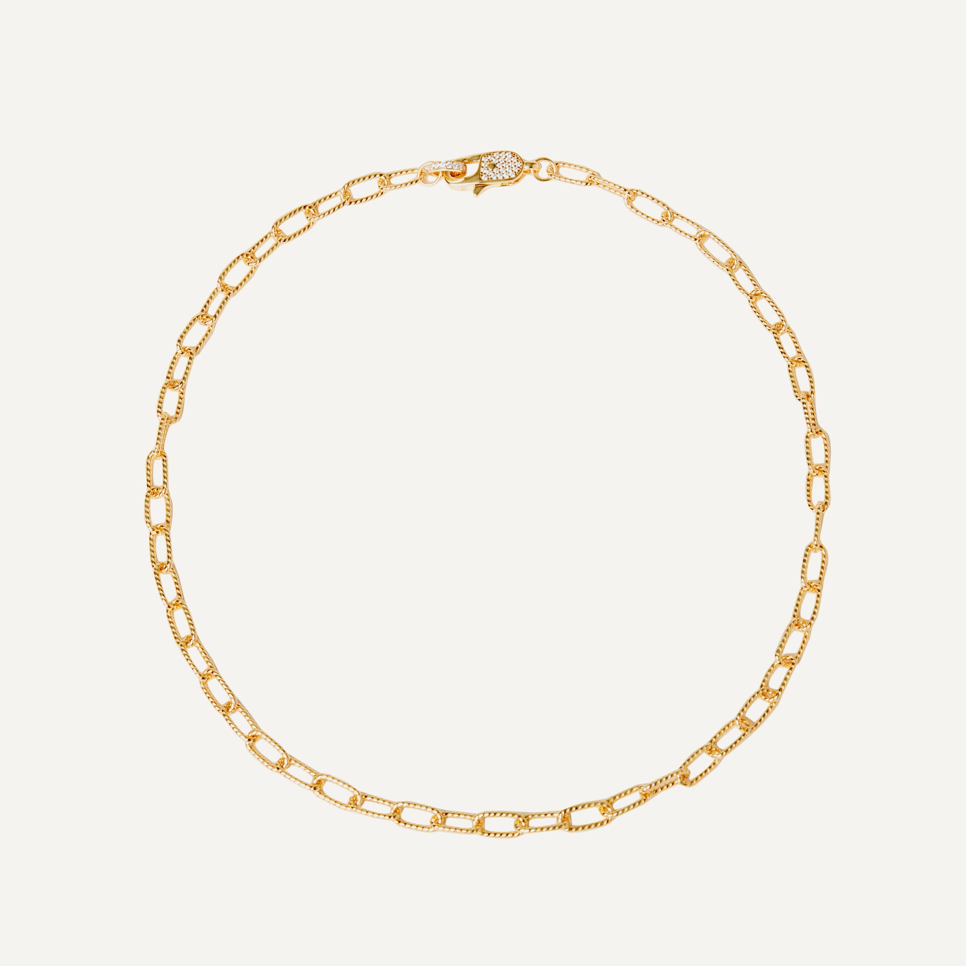 Baddie Buckle Necklace bold link chain sterling silver - FREQNC atelier