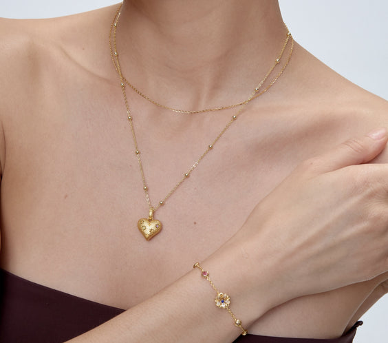 Alchemy of Love Charm 14K gold-plated pendant styling - FREQNC