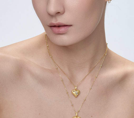 Alchemy of Love Charm 7 natural chakra crystals detail - FREQNC atelier