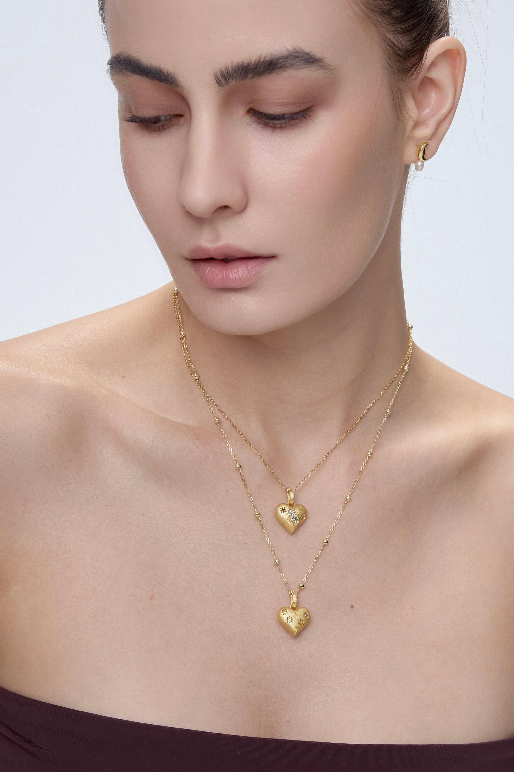 Alchemy of Love Charm 7 natural chakra crystals detail - FREQNC atelier