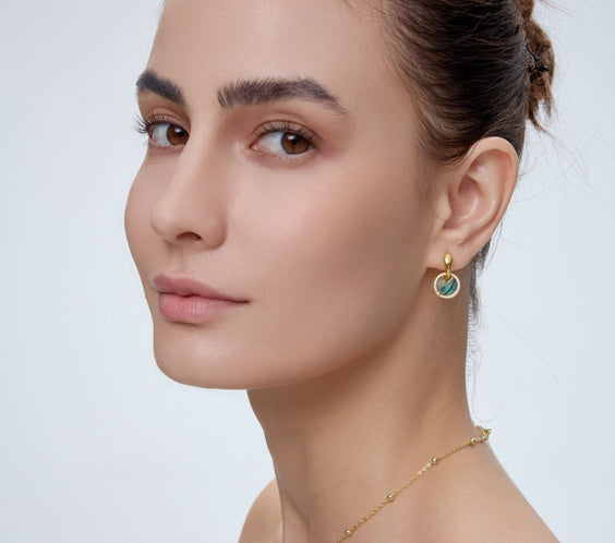 Star Earrings on model close-up styling - FREQNC atelier