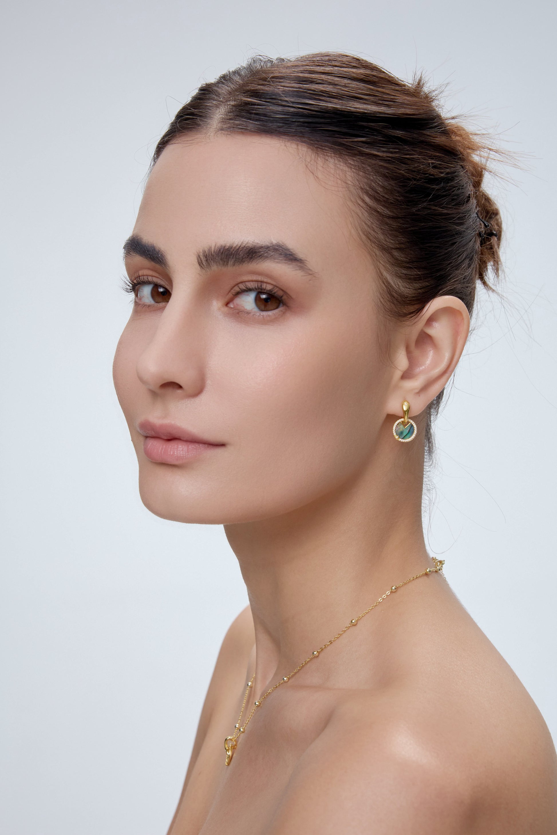 Star Earrings on model close-up styling - FREQNC atelier