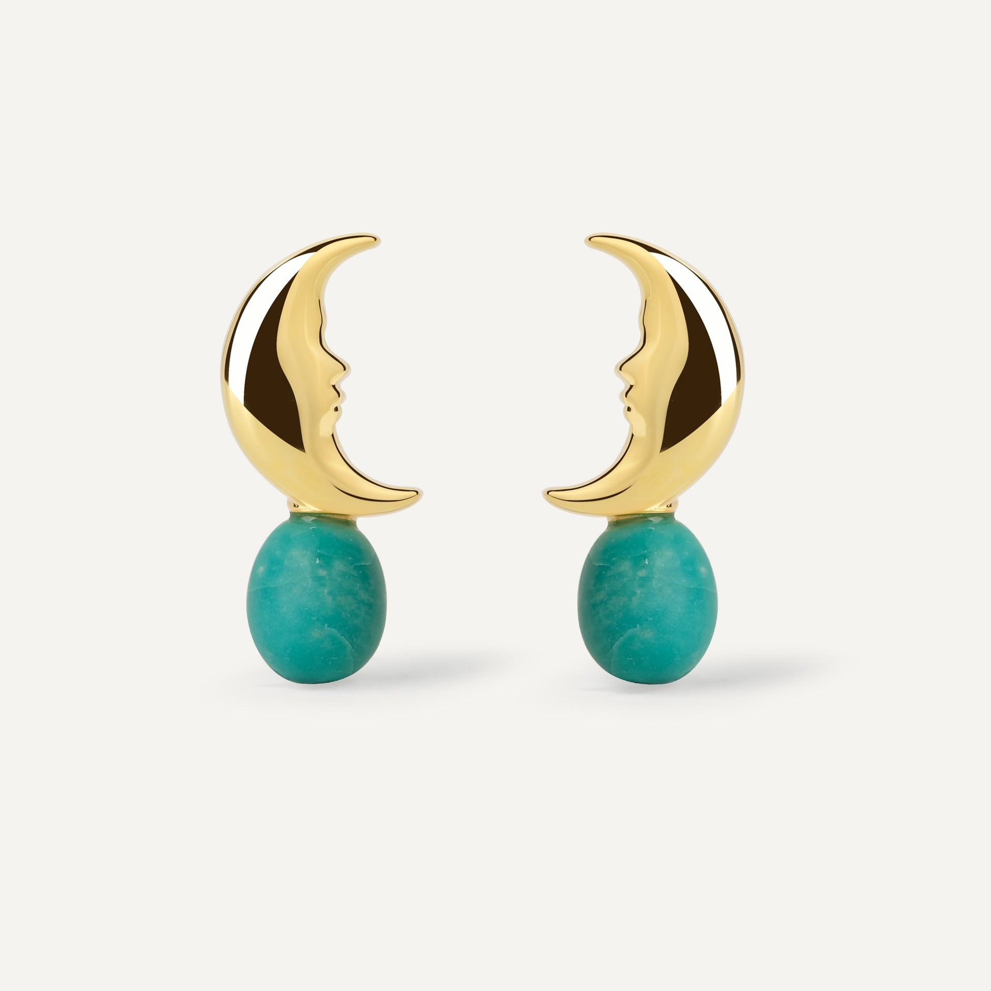 Moon Earrings product side view - FREQNC atelier