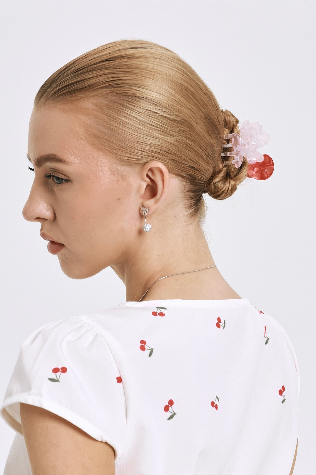 ma chérie Cherry Hair Claw product back view - FREQNC atelier