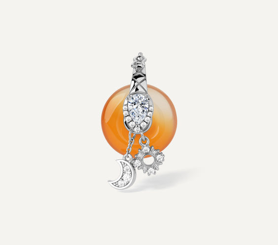 Ouroboros Crystal red agate donut gemstone - FREQNC atelier
