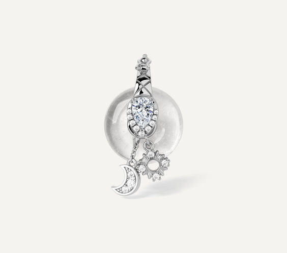 Ouroboros Charm with tiger's eye crystal - FREQNC spirit animal