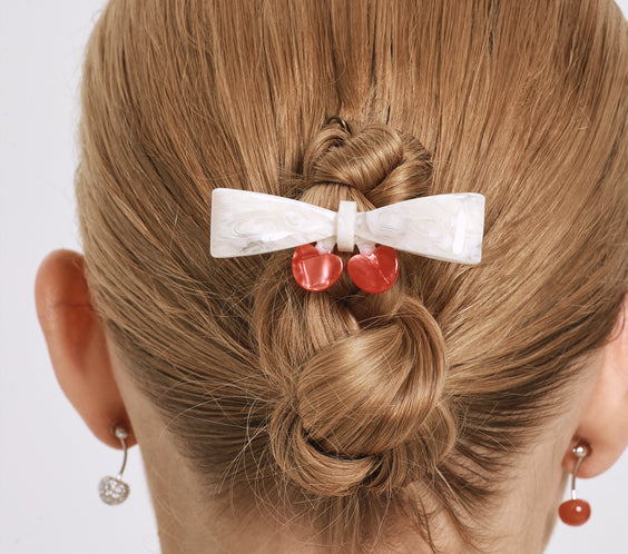 ma chérie Cherry Barrette close-up detail - FREQNC