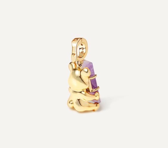 Cuddly Bear spirit animal crystal charm close-up - FREQNC atelier