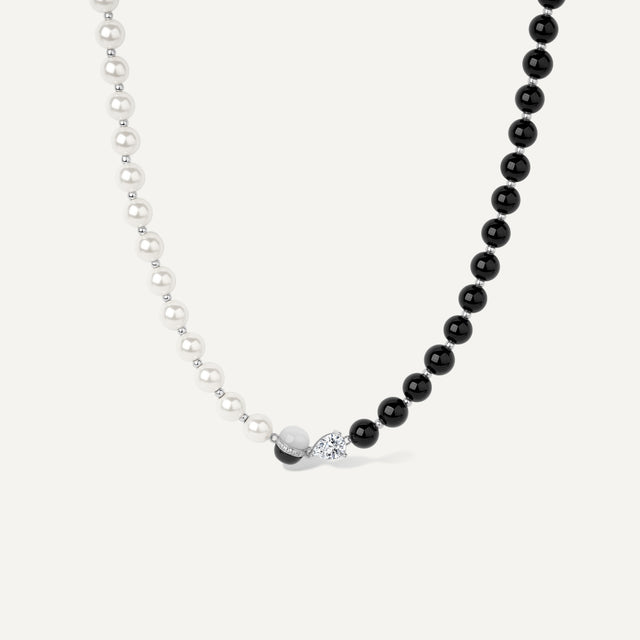 Ouroboros Black Onyx & Pearl Choker
