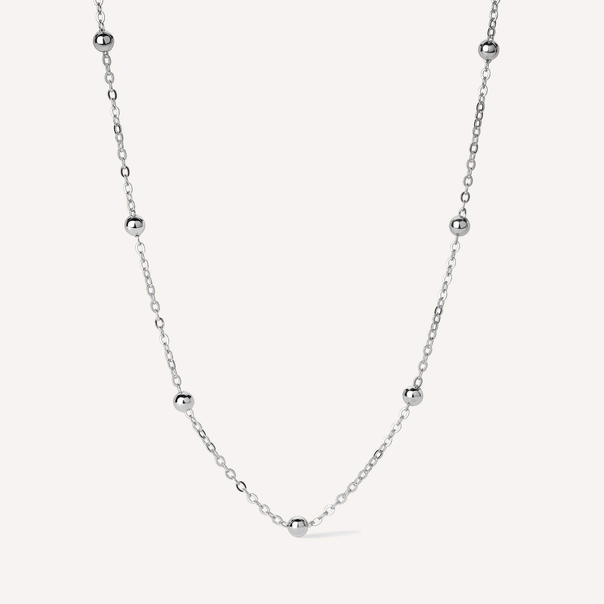 Rhea Beaded Necklace chain detail with sliding adjuster - FREQNC atelier