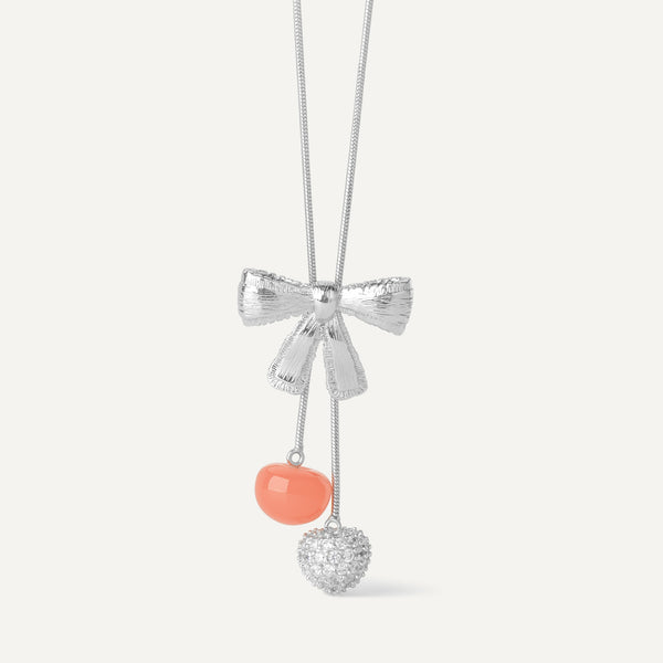 ma chérie Red Agate Cherry Necklace