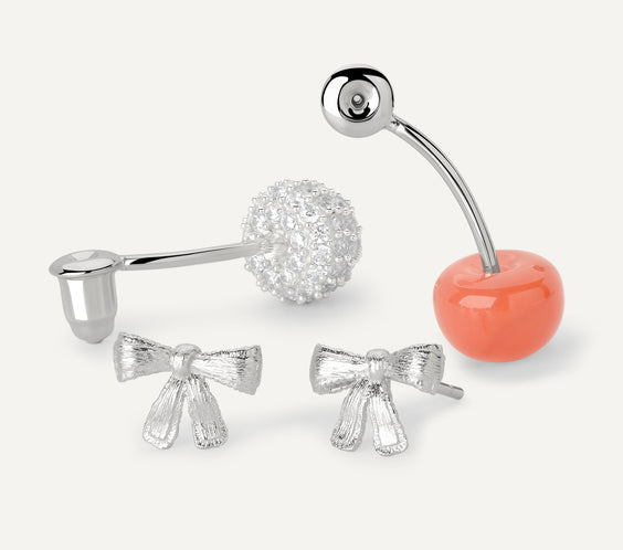 ma chérie Red Agate Cherry Earrings product close-up - FREQNC