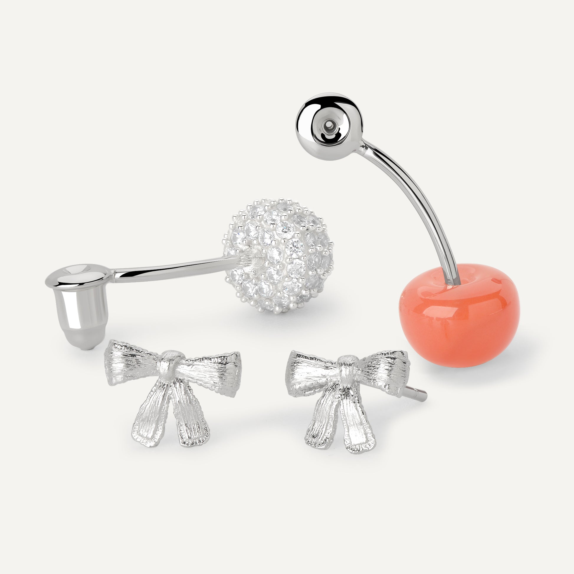 ma chérie Red Agate Cherry Earrings product close-up - FREQNC