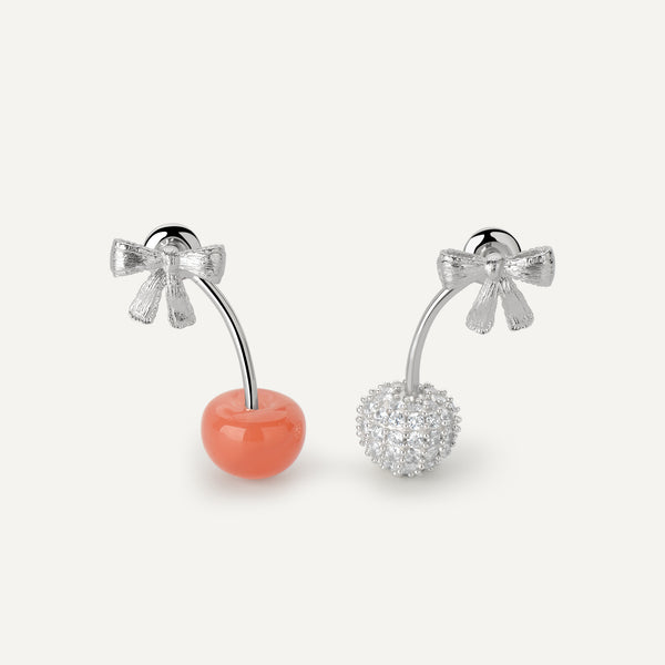 ma chérie Red Agate Cherry Earrings
