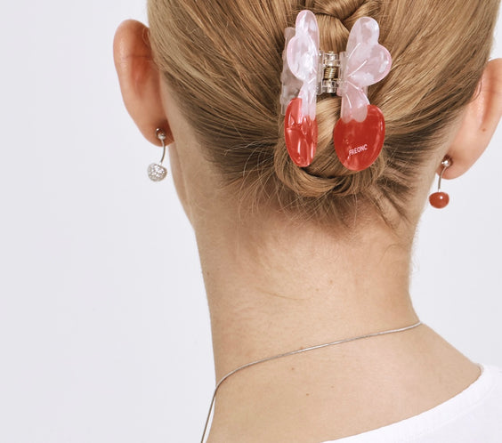 ma chérie Cherry Hair Claw side view detail - FREQNC atelier