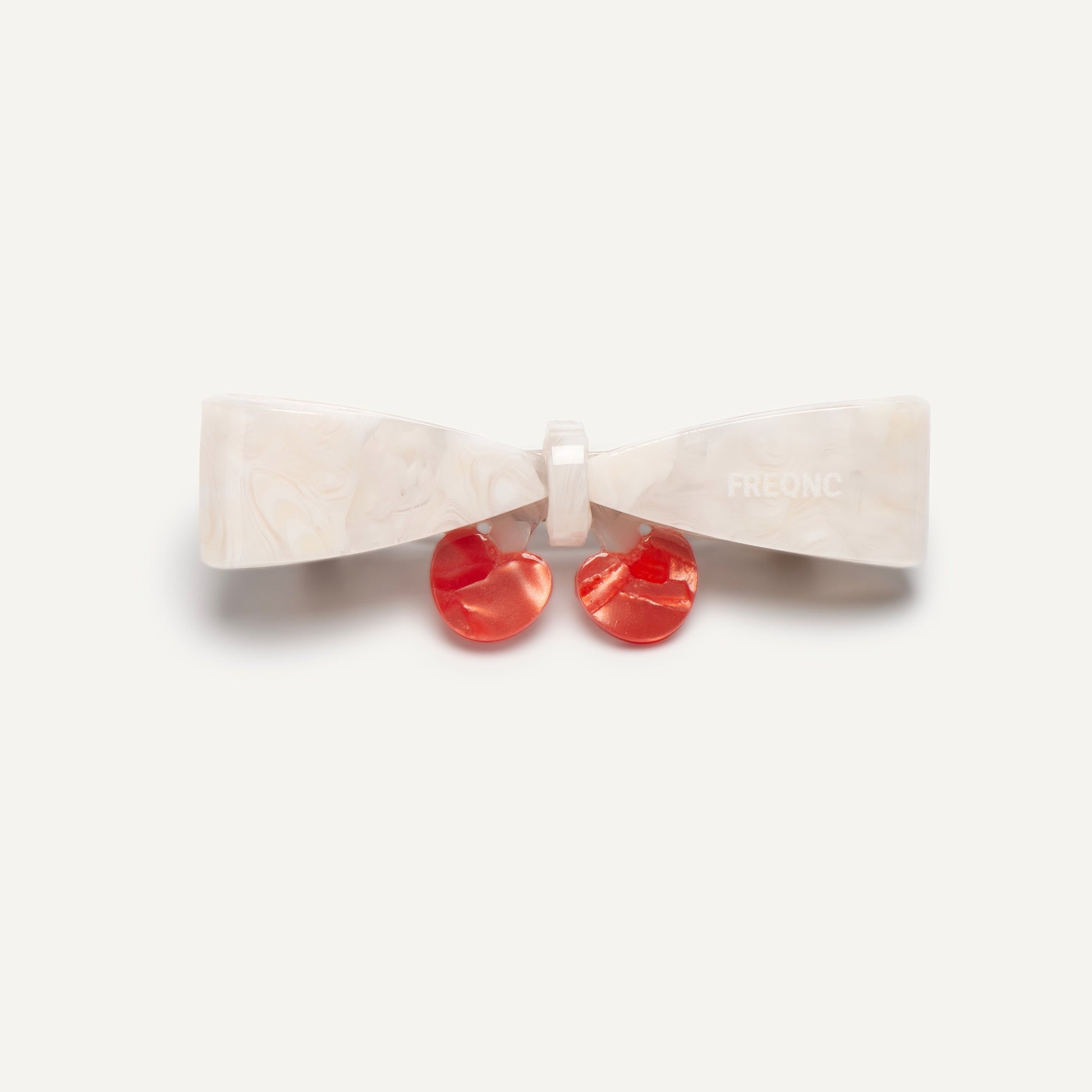 ma chérie Cherry Barrette acetate bow and cherry design - FREQNC atelier