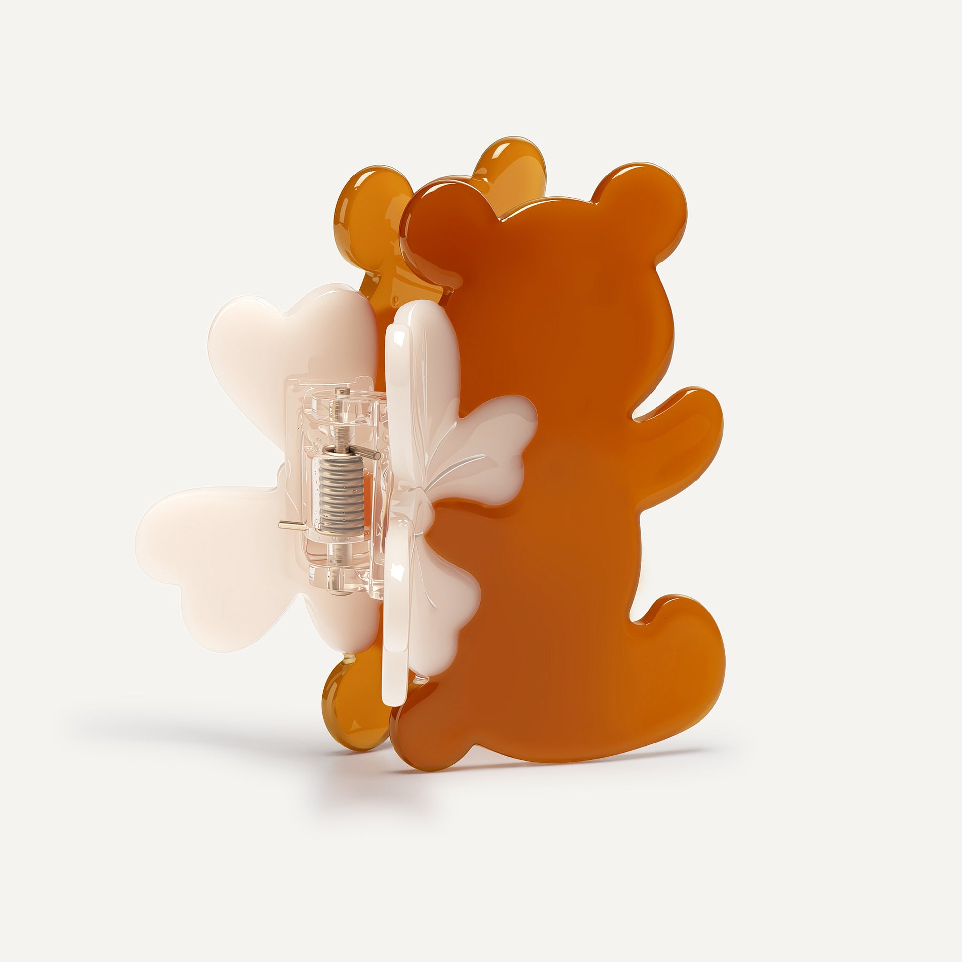ma chérie Cuddly Bear Hair Claw brown acetate - FREQNC