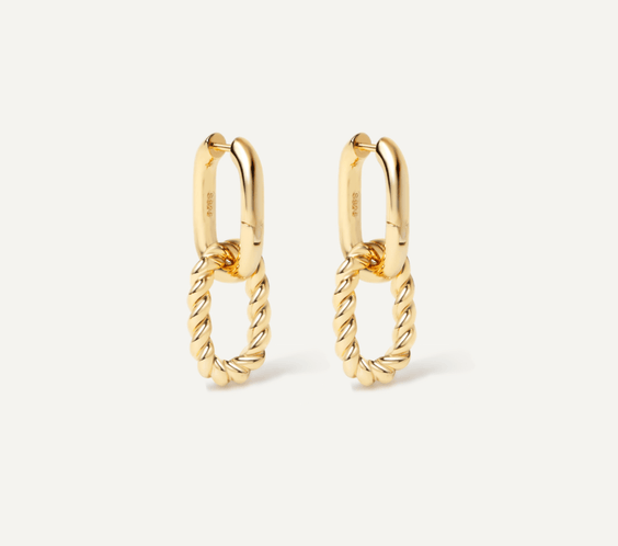Baddie Convertible Twist Earrings two-hoop design - FREQNC atelier