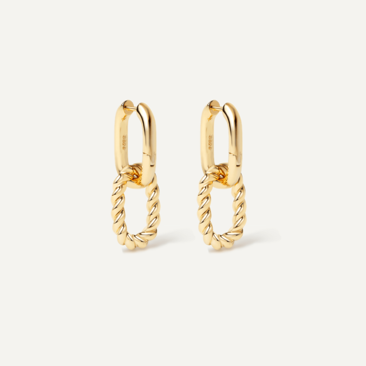 Baddie Convertible Twist Earrings two-hoop design - FREQNC atelier