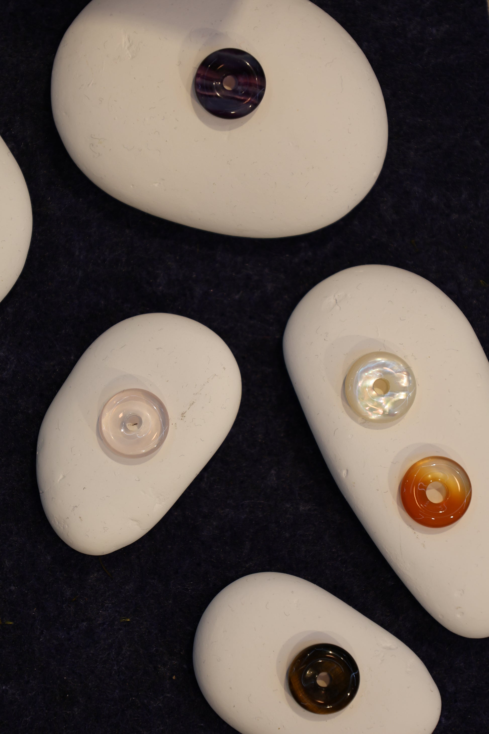 Ouroboros Crystal 15mm natural donut gemstone - FREQNC atelier
