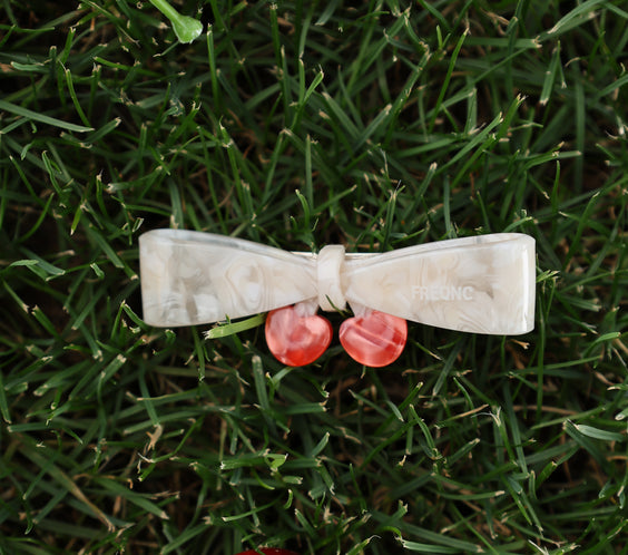 ma chérie Cherry Barrette on model styling - FREQNC atelier