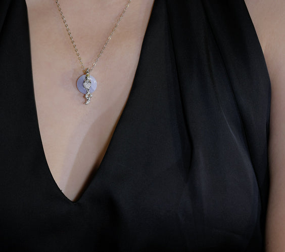 Ouroboros Crystal gemstone with Ouroboros Charm styling - FREQNC