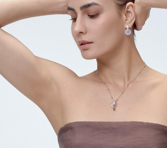 Ouroboros Earrings on model close-up styling - FREQNC atelier