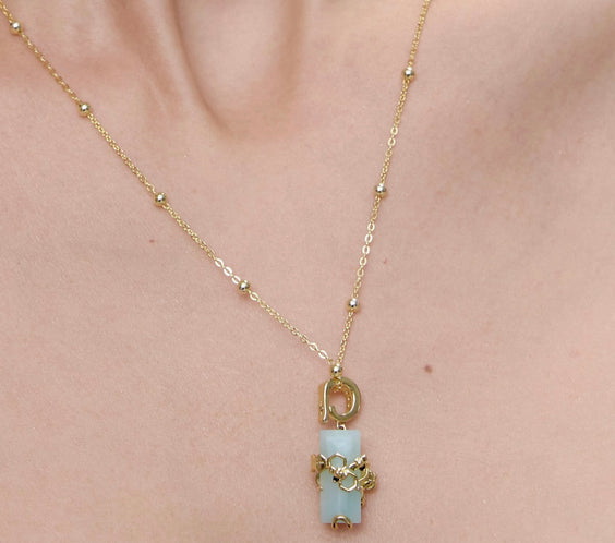 HexaMyst Bee Charm worn on model with bracelet styling - FREQNC spirit animal jewelry