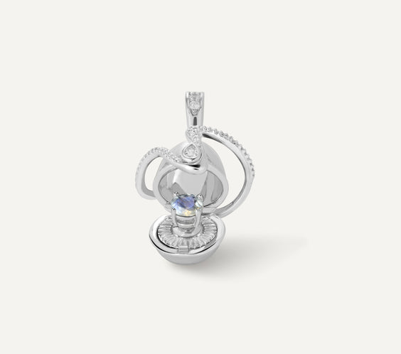Orphic Egg Zodiac Crystal moonstone for Cancer - FREQNC atelier