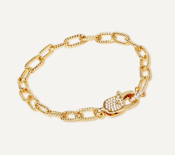 Baddie Clasp Bracelet bold link chain sterling silver - FREQNC atelier