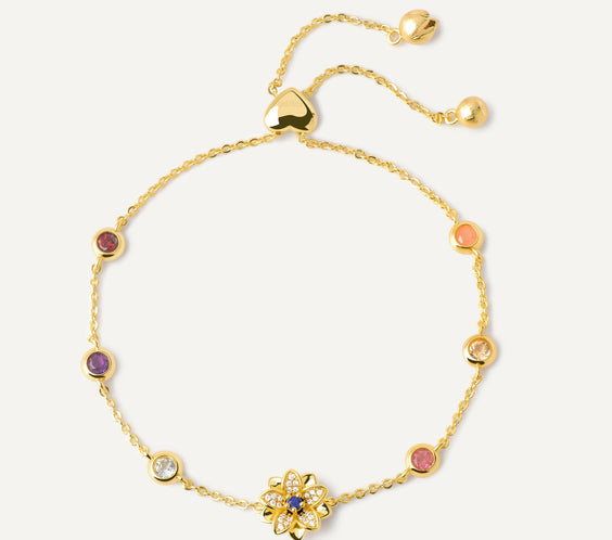 Alchemy of Love Bracelet 7 chakra crystals lotus design - FREQNC atelier