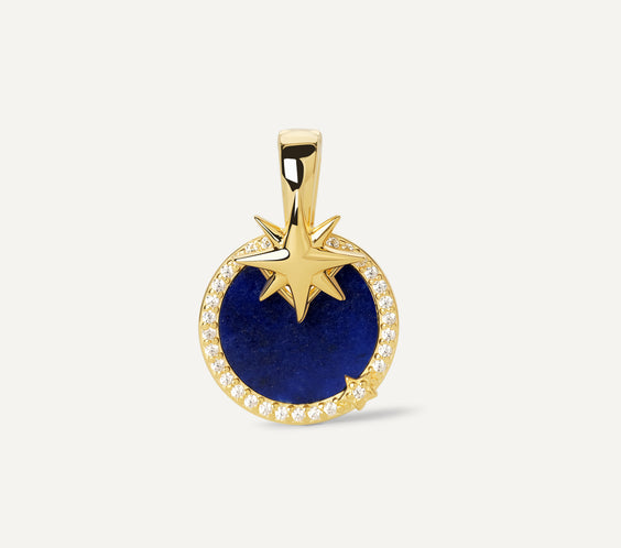 Star Charm 18K gold-plated sterling silver close-up - FREQNC