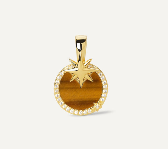 Star Charm pendant side view with crystal detail - FREQNC atelier