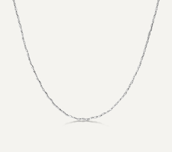 Argento Wishful Silver Necklace rhodium-plated sterling silver bead chain - FREQNC atelier