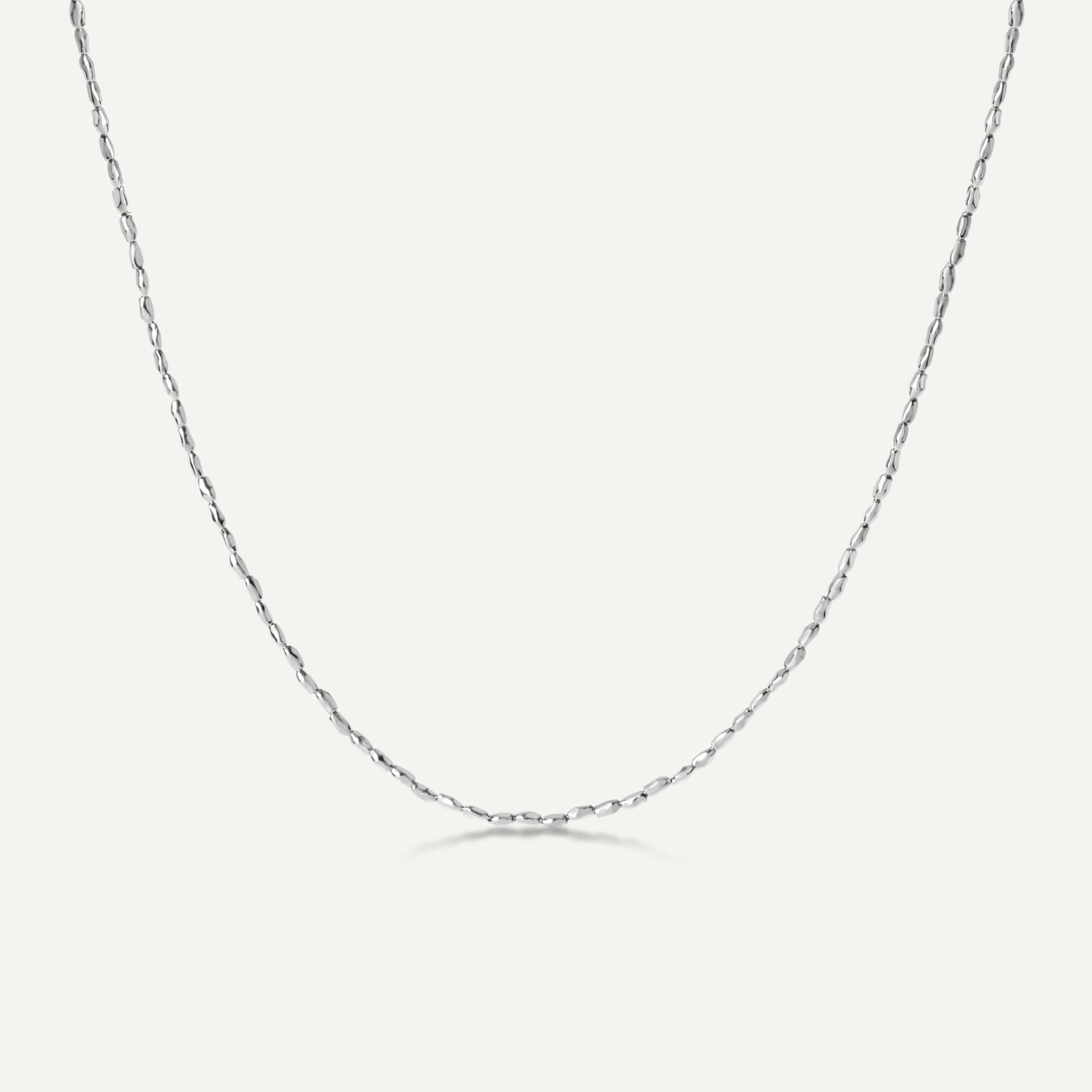 Argento Wishful Silver Necklace rhodium-plated sterling silver bead chain - FREQNC atelier